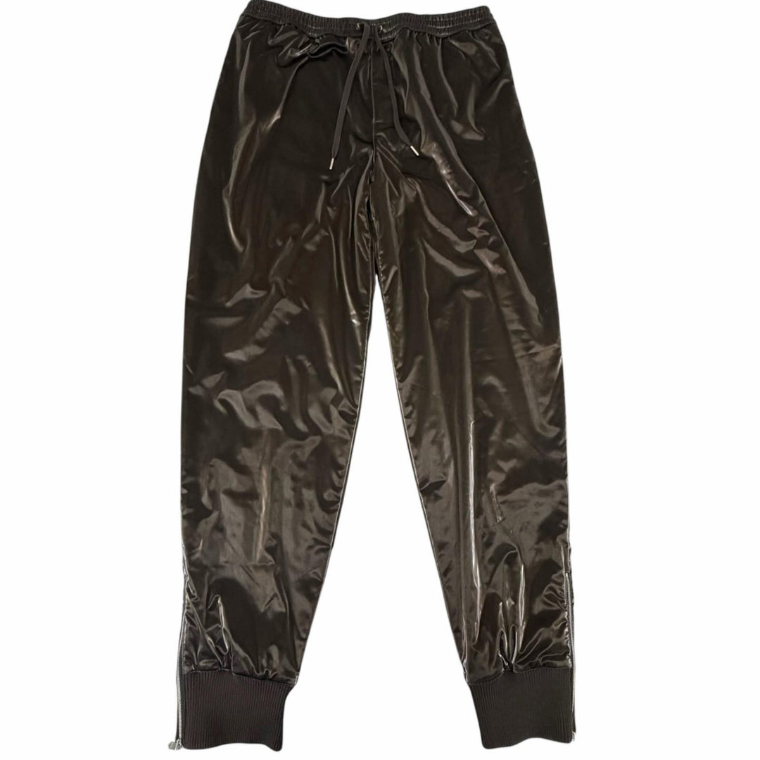 Excellent HERMES Serie Button Crude Cell Track Pants Jogger Pants Brown