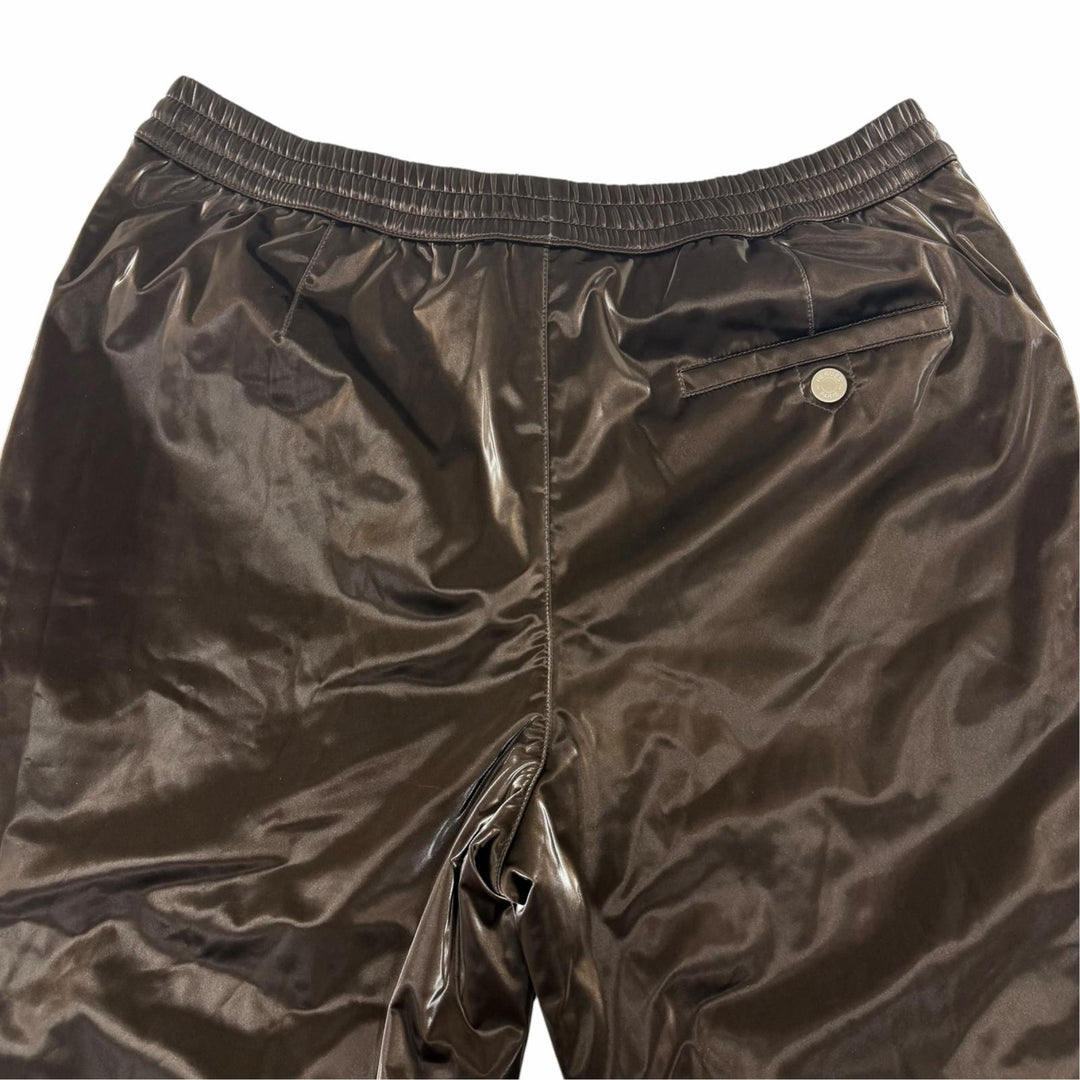 Excellent HERMES Serie Button Crude Cell Track Pants Jogger Pants Brown