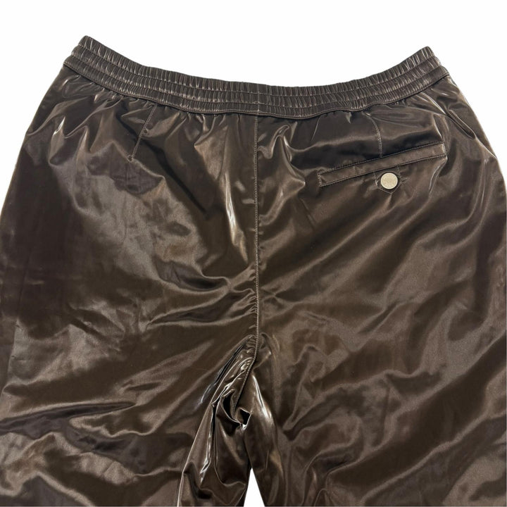 Excellent HERMES Serie Button Crude Cell Track Pants Jogger Pants Brown