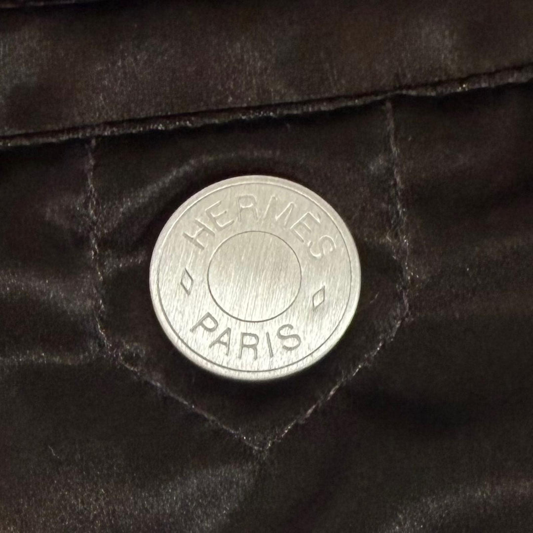 Excellent HERMES Serie Button Crude Cell Track Pants Jogger Pants Brown