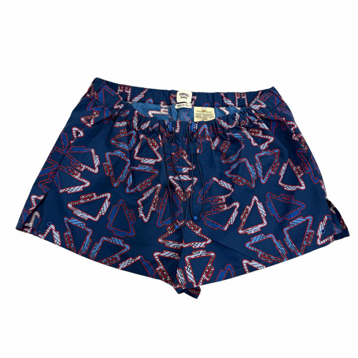 Excellent HERMES Shorts elastic waistband with drawstring. Navy 40