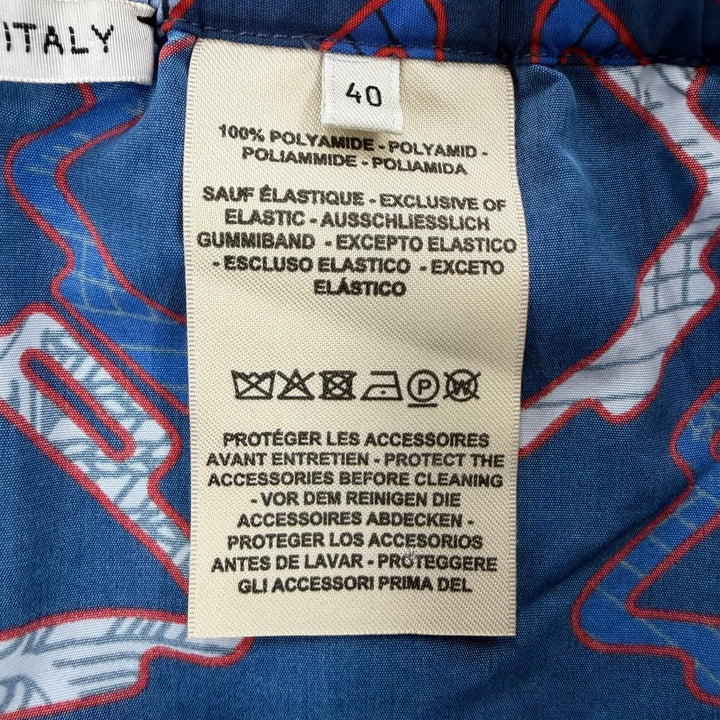 Excellent HERMES Shorts elastic waistband with drawstring. Navy 40