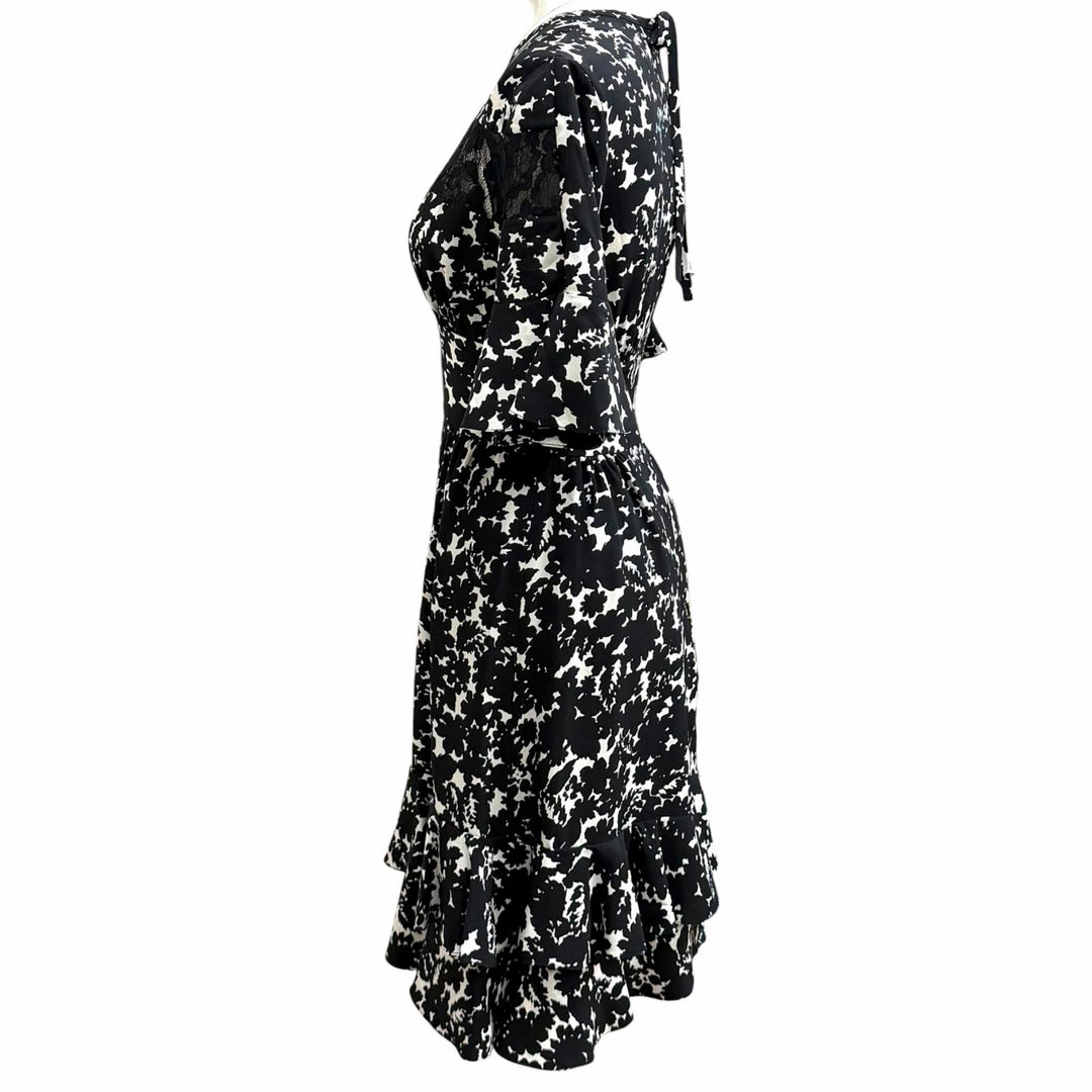 Excellent LOUIS VUITTON one piece black silk Women 34