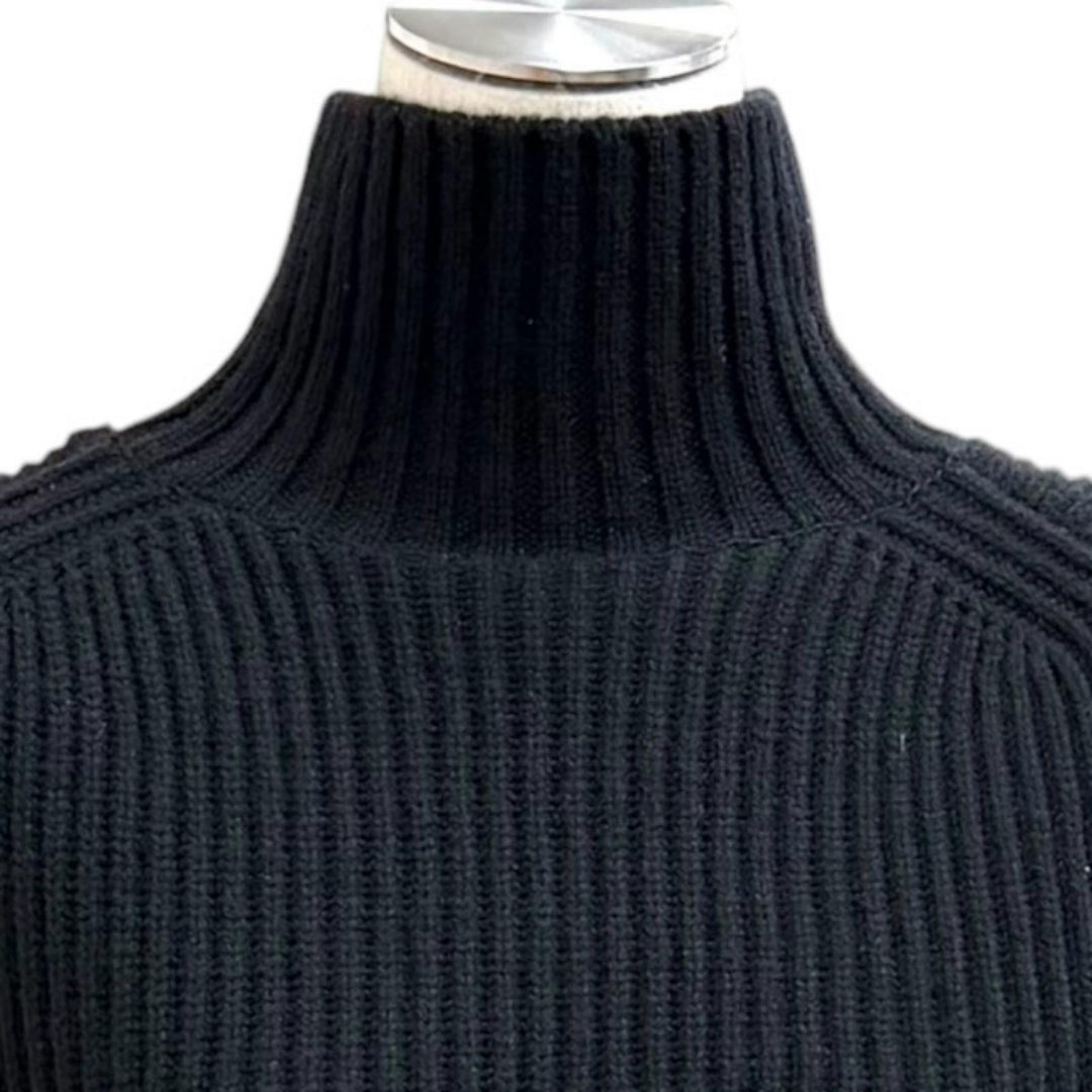 Excellent Sacai one piece High-neck knit with contrasting design wool 2 23-06923