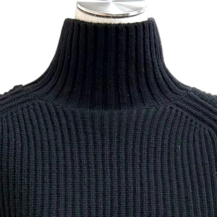 Excellent Sacai one piece High-neck knit with contrasting design wool 2 23-06923