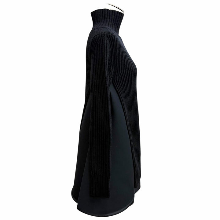 Excellent Sacai one piece High-neck knit with contrasting design wool 2 23-06923
