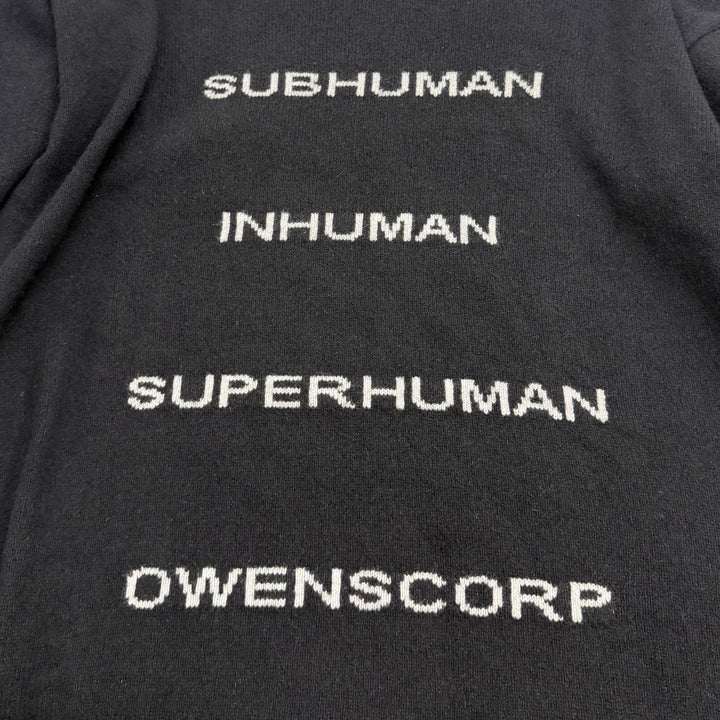 Excellent Rick Owens one piece long-sleeved knit cashmere M RR02B2671-WSBRS