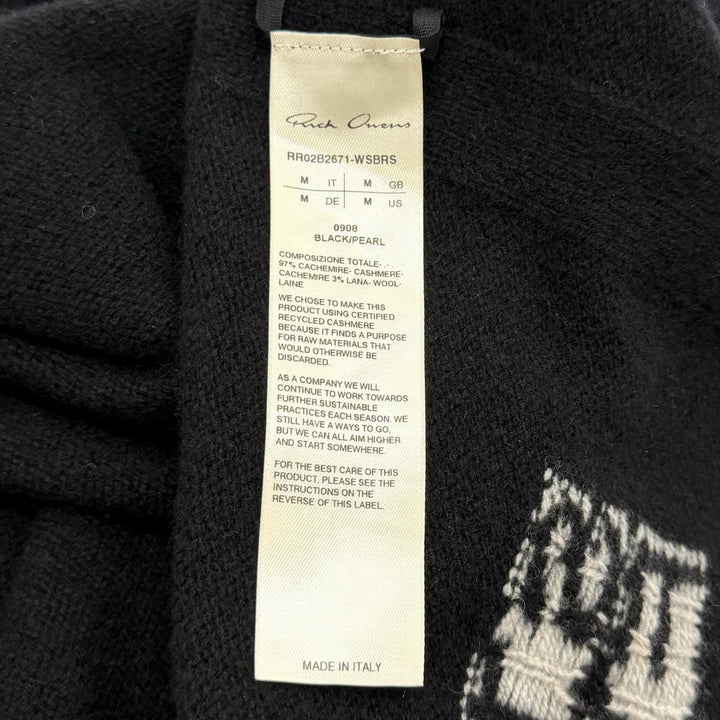 Excellent Rick Owens one piece long-sleeved knit cashmere M RR02B2671-WSBRS