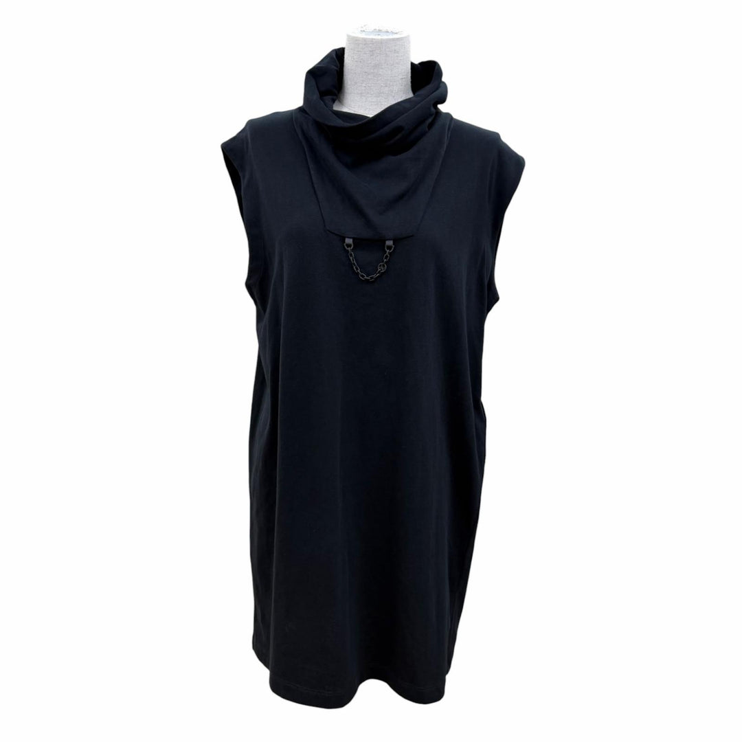 Pristine LOUIS VUITTON one piece turtleneck sleeveless Navy cotton Women XS