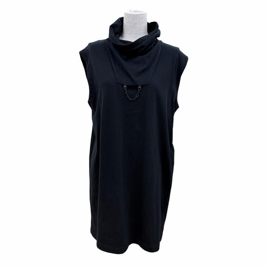 Pristine LOUIS VUITTON one piece turtleneck sleeveless Navy cotton Women XS
