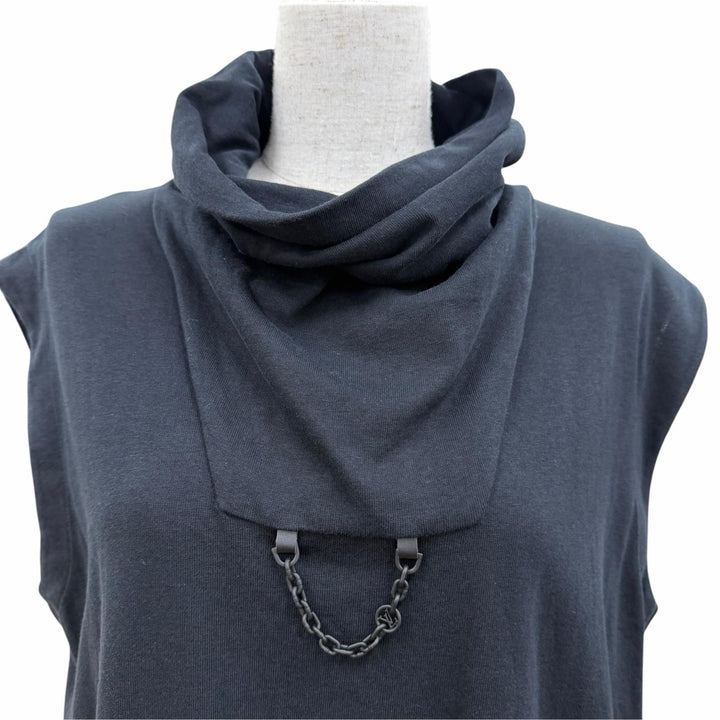Pristine LOUIS VUITTON one piece turtleneck sleeveless Navy cotton Women XS