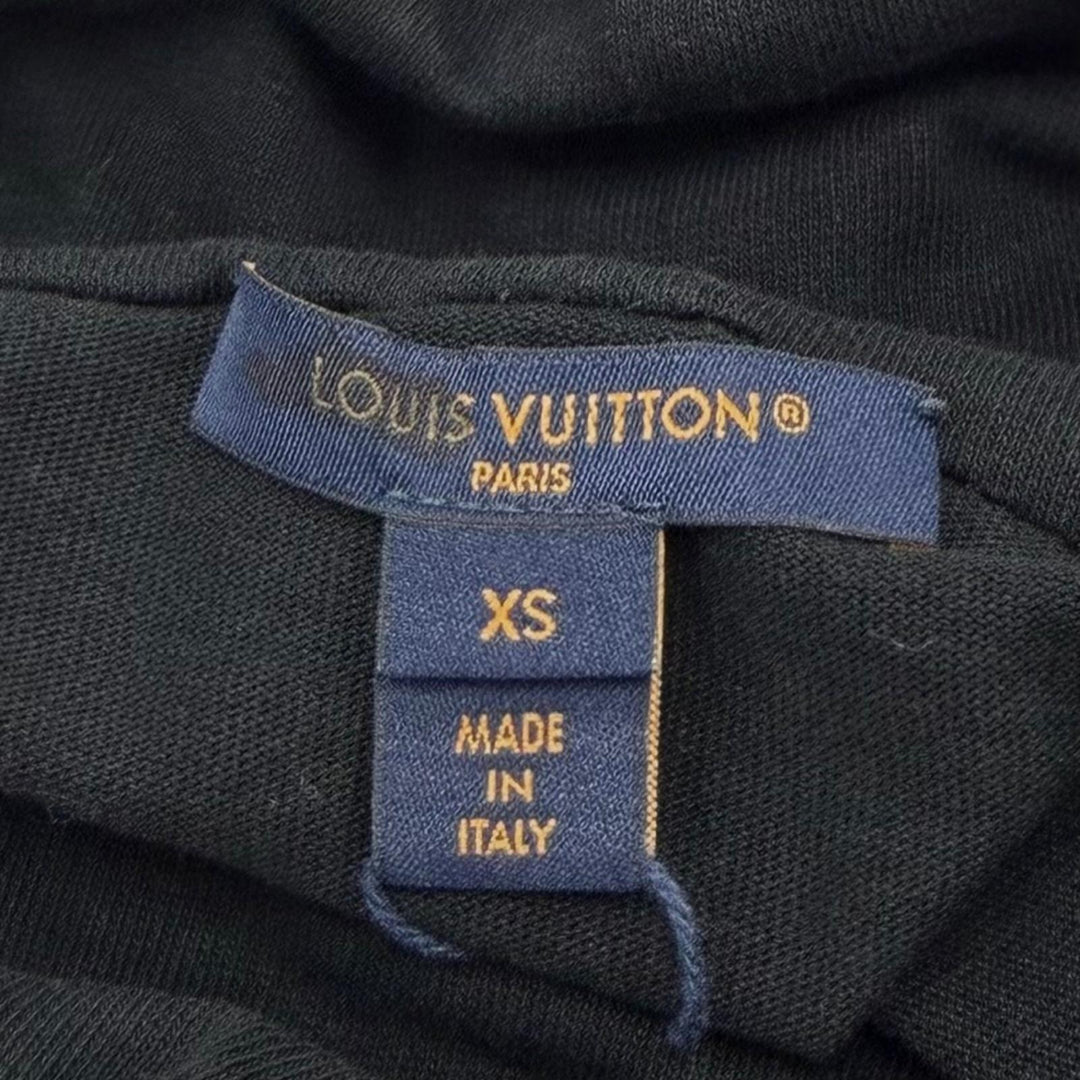 Pristine LOUIS VUITTON one piece turtleneck sleeveless Navy cotton Women XS