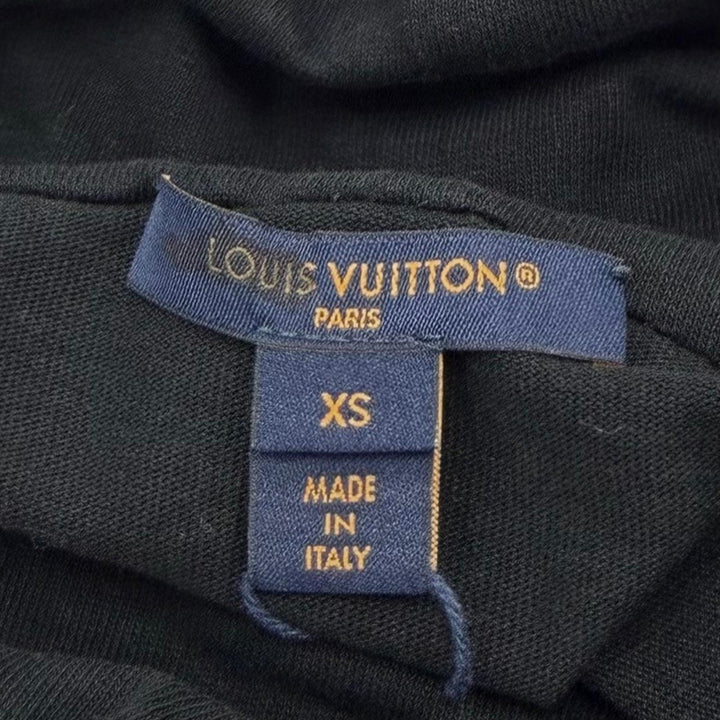 Pristine LOUIS VUITTON one piece turtleneck sleeveless Navy cotton Women XS