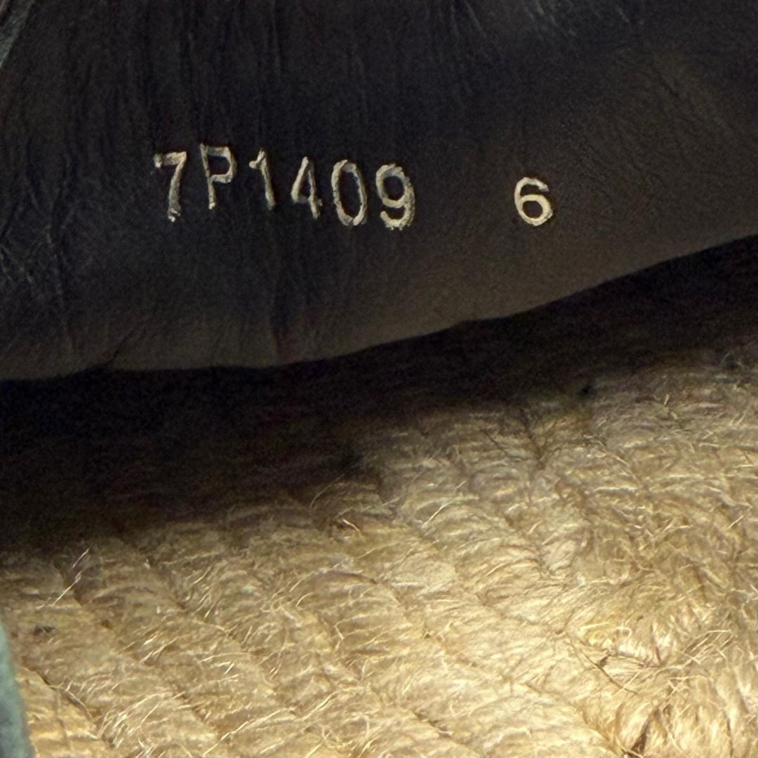 Excellent FENDI Slip-on FF logo espadrilles black canvas mens 6 7P1409