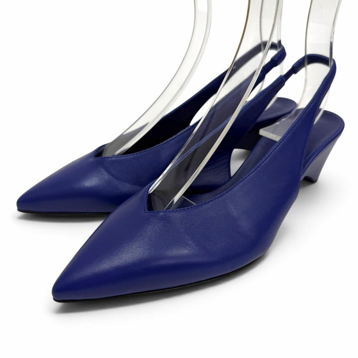 Great HERMES pumps Antim 55 Backstrap Leather purple Women 35.5 241136Z