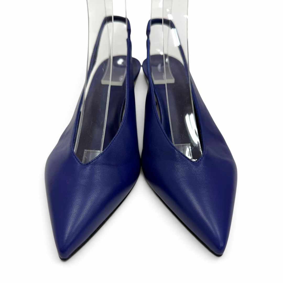 Great HERMES pumps Antim 55 Backstrap Leather purple Women 35.5 241136Z