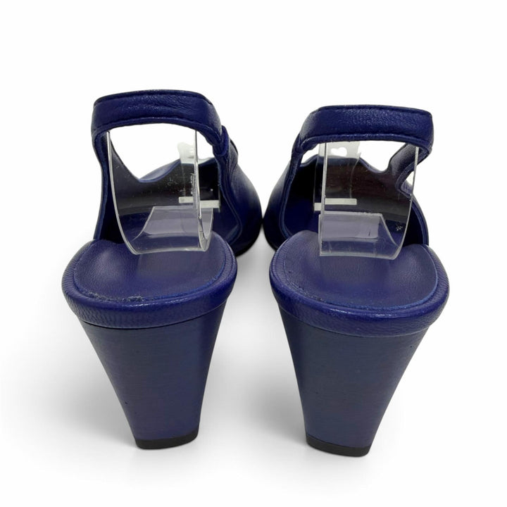 Great HERMES pumps Antim 55 Backstrap Leather purple Women 35.5 241136Z