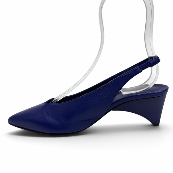 Great HERMES pumps Antim 55 Backstrap Leather purple Women 35.5 241136Z