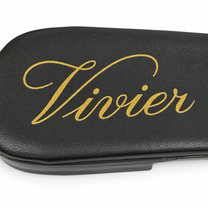 Pristine ROGER VIVIER Sandals NEW METAL BUCKLE MULE flat black leather Women 38