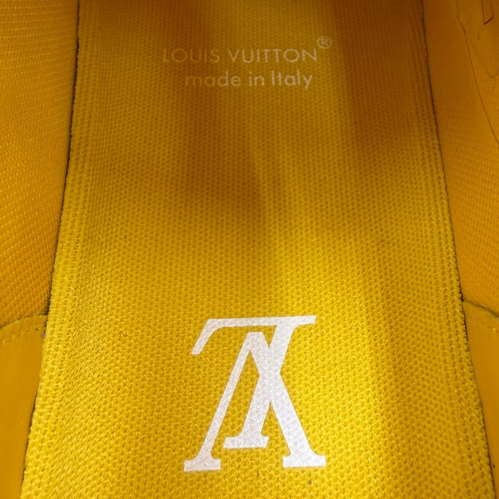 Pristine LOUIS VUITTON sneakers LV Trainer LV logo lace-up leather yellow 3