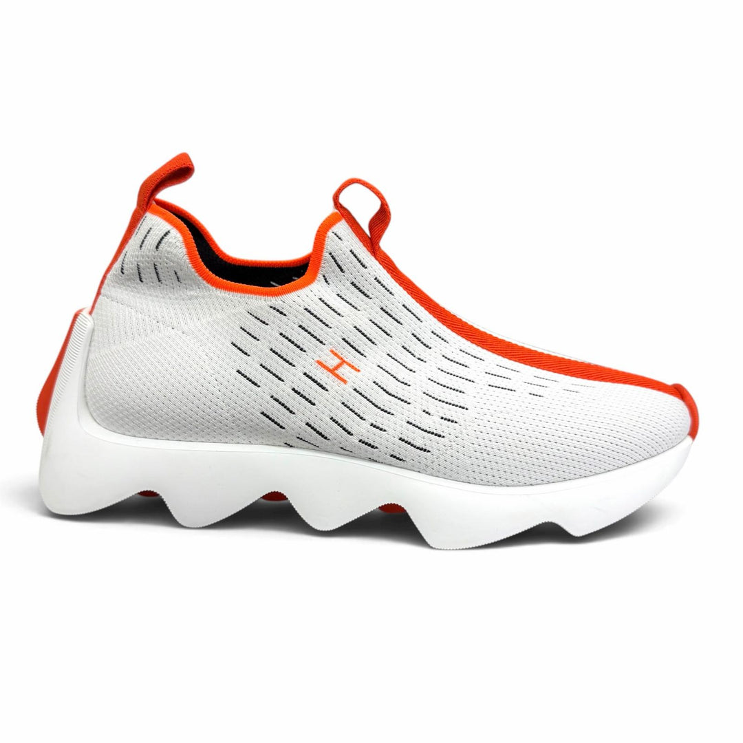 Excellent HERMES Low cut sneakers Eclair Slip-on knit shoes white