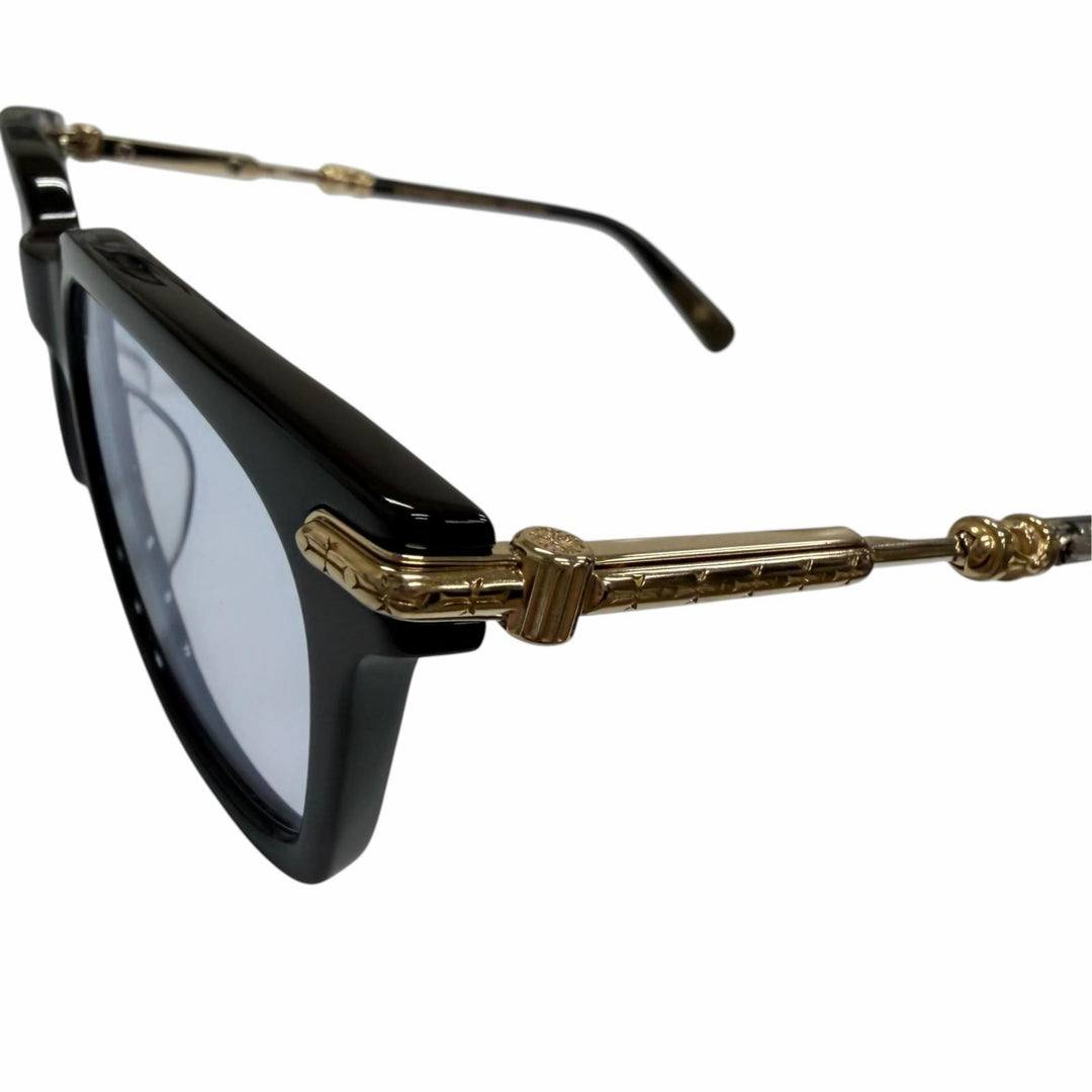 Great CHROME HEARTS sunglasses TRESTICLES black SV925 mens