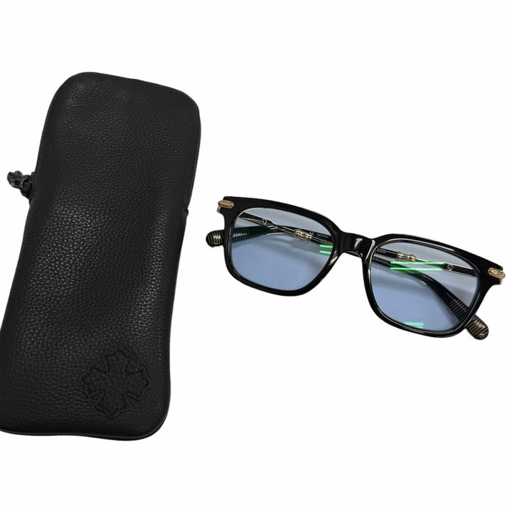 Great CHROME HEARTS sunglasses TRESTICLES black SV925 mens