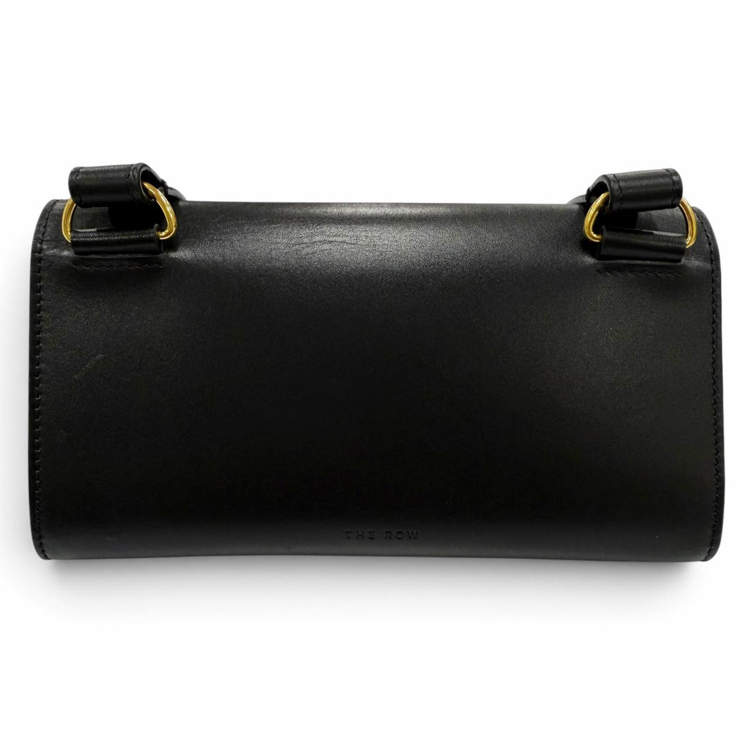 Excellent THE ROW Shoulder Bag BELT FLAP BAG Logo engraving black W1747 L42
