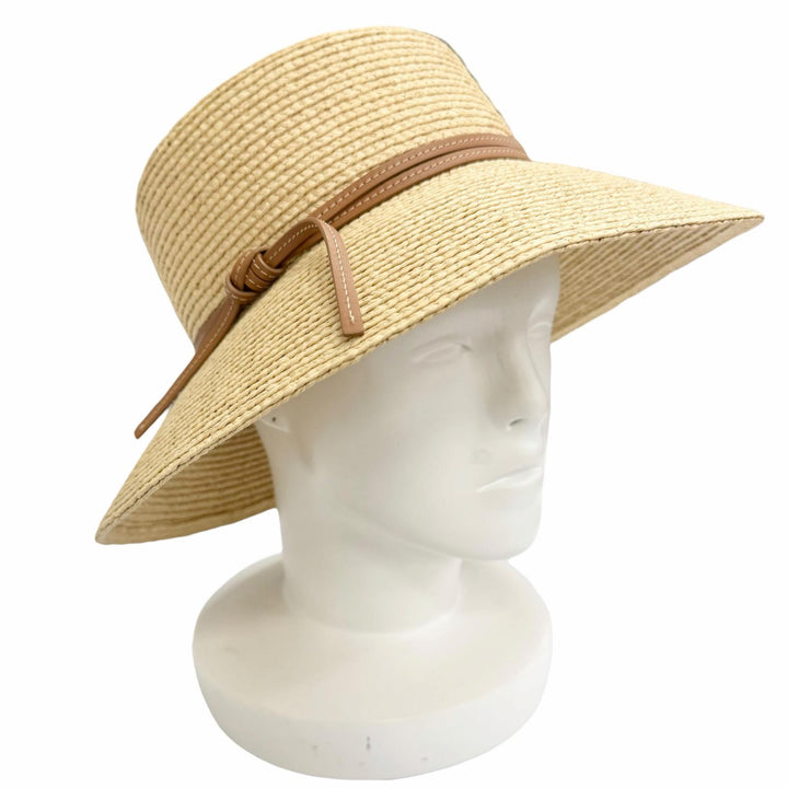 Excellent HERMES hat Chapeau Isola Isola Hat Straw Hat Raffia Women 57