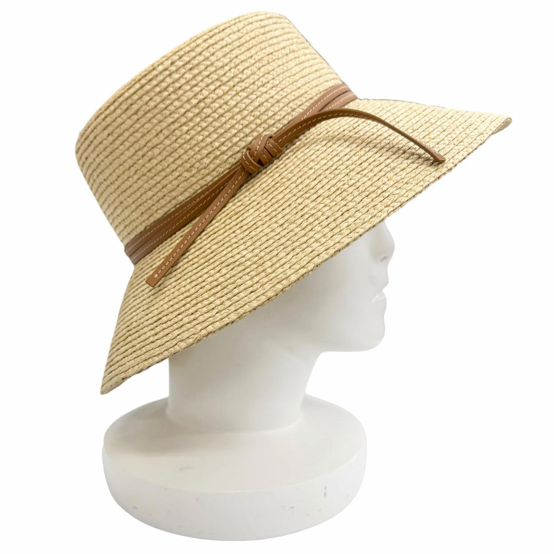 Excellent HERMES hat Chapeau Isola Isola Hat Straw Hat Raffia Women 57