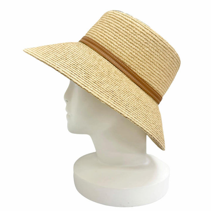 Excellent HERMES hat Chapeau Isola Isola Hat Straw Hat Raffia Women 57