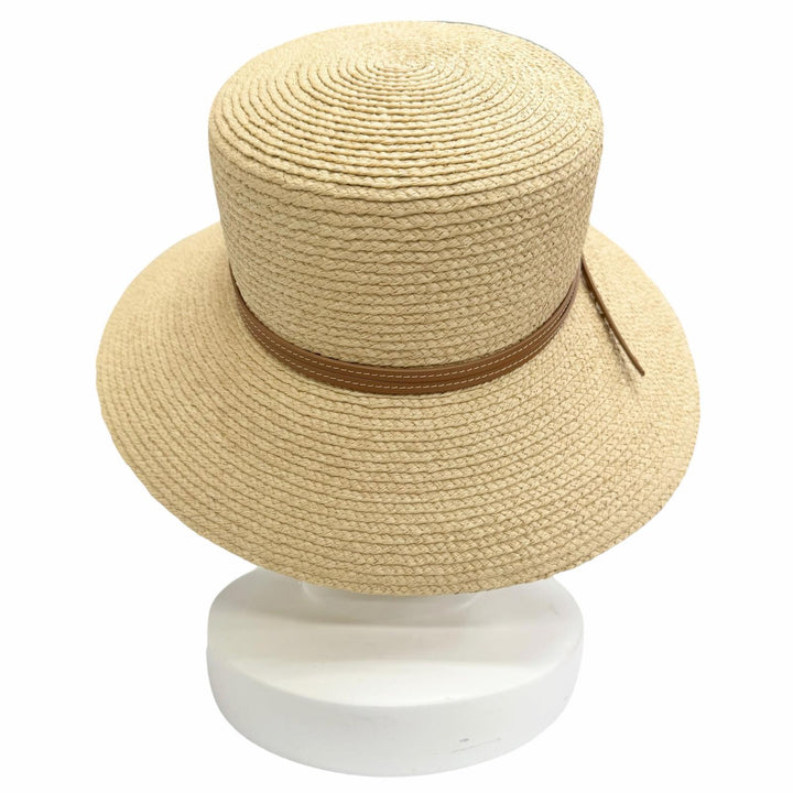 Excellent HERMES hat Chapeau Isola Isola Hat Straw Hat Raffia Women 57