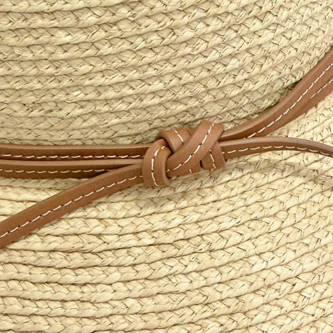 Excellent HERMES hat Chapeau Isola Isola Hat Straw Hat Raffia Women 57