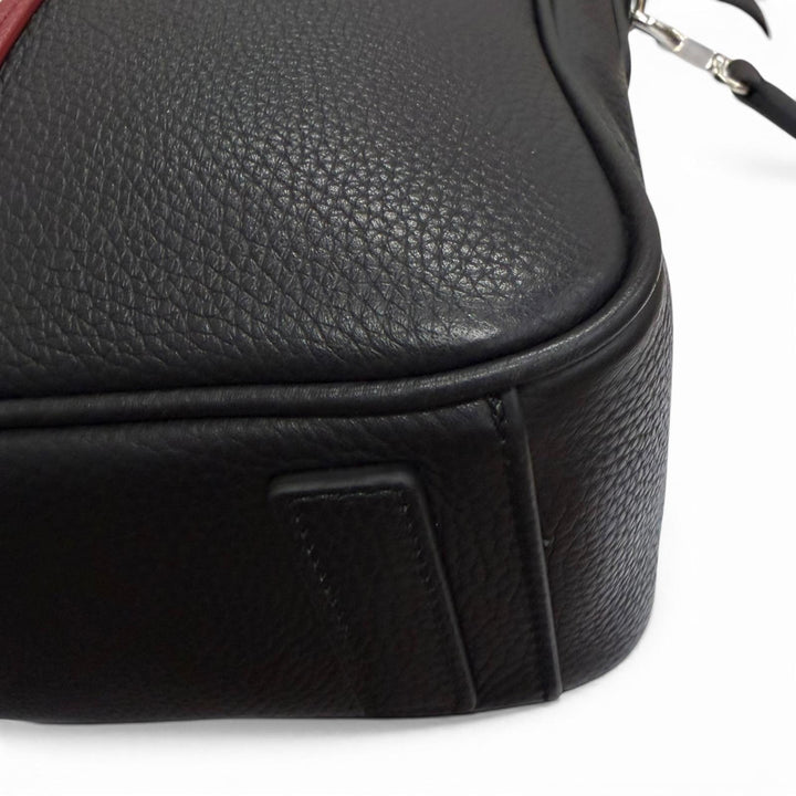 Excellent BALLY Briefcase Trainspotting 2WAY Shoulder Bag black leather mens