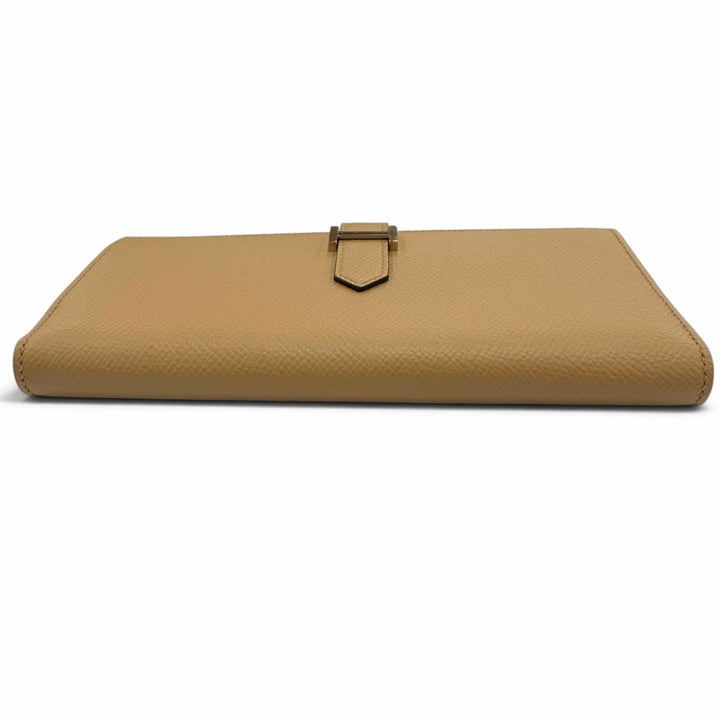 Excellent HERMES Purse Bearnsfre Verso Epsom Leather Women