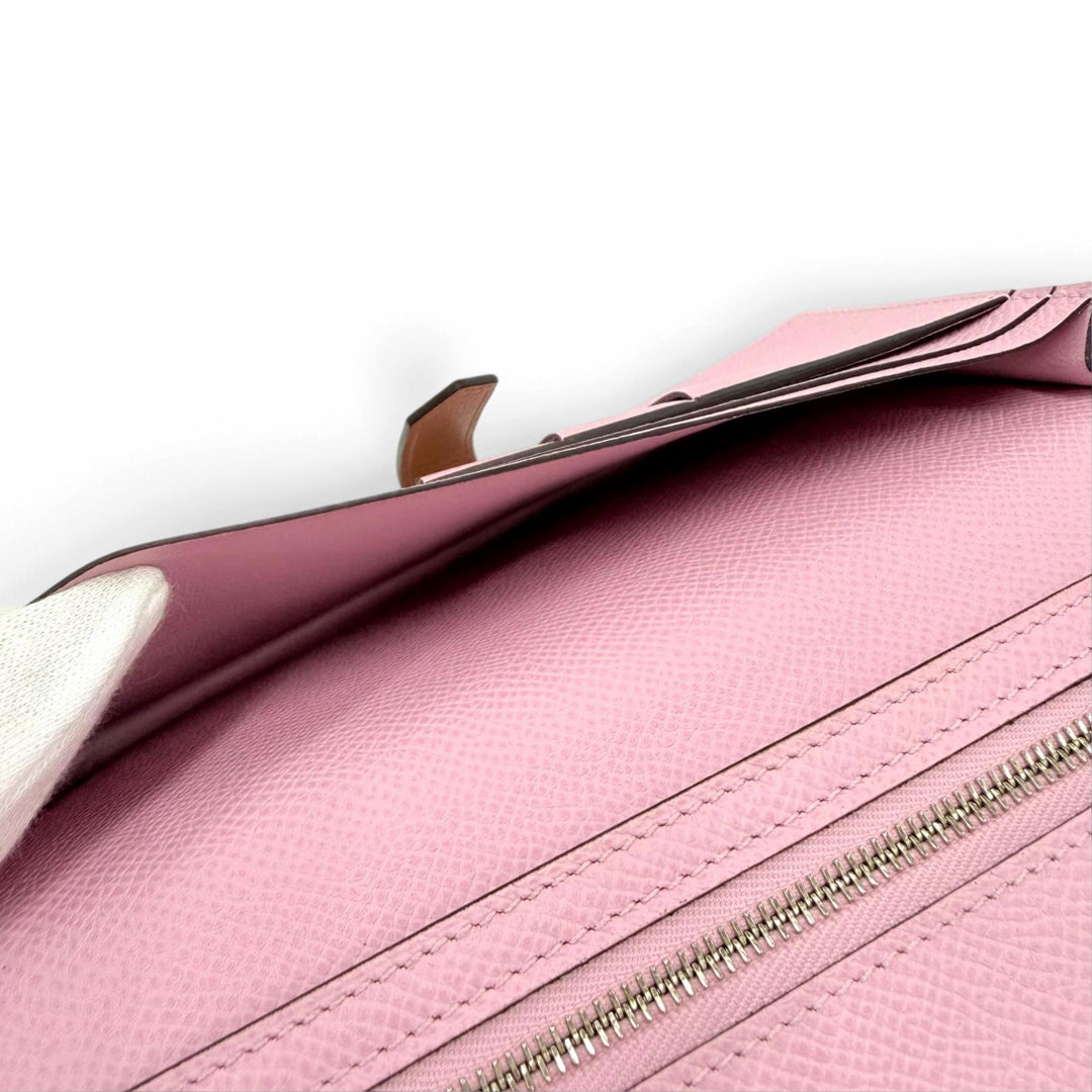 Excellent HERMES Purse Bearnsfre Verso Epsom Leather Women