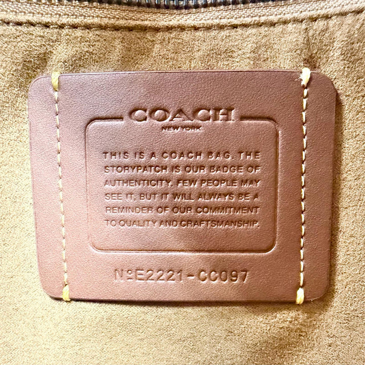 Excellent COACH Field Tote 40 with Coach Badge 2-Way Tote Bag/Shoulder Bag CC097