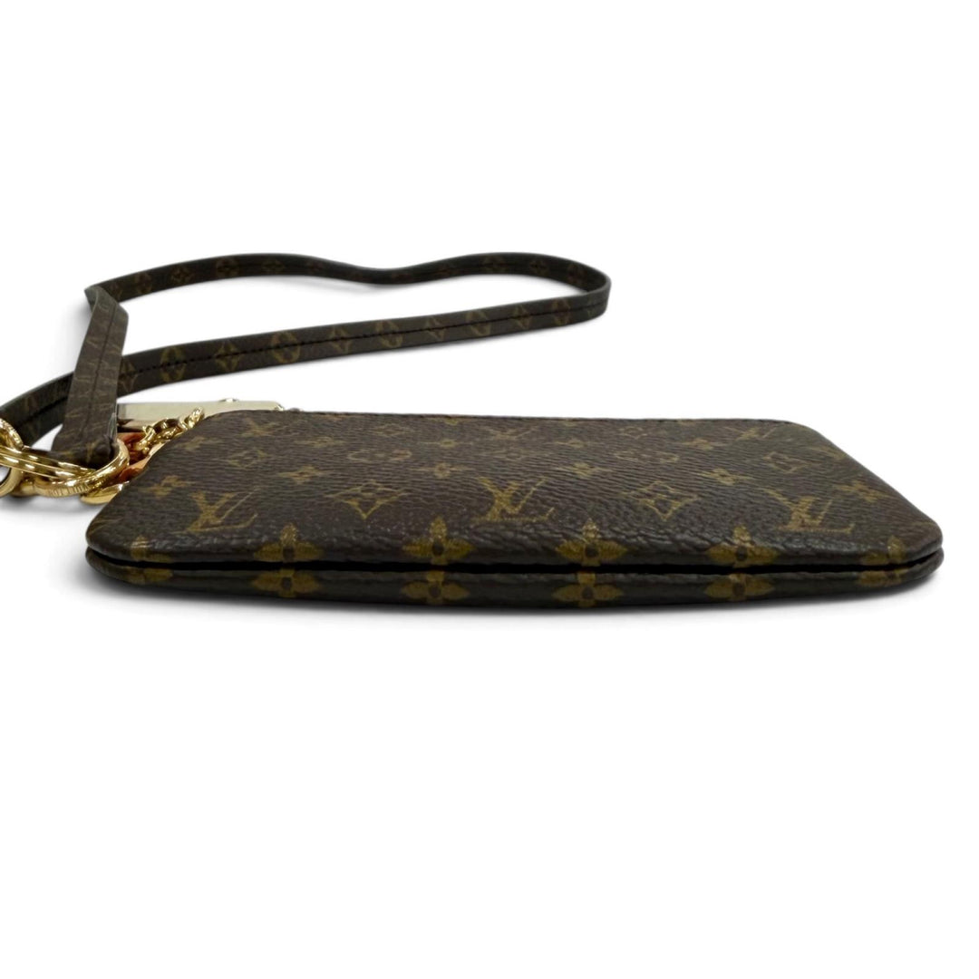 Excellent LOUIS VUITTON Phone Holder LV logo Monogram canvas M26898
