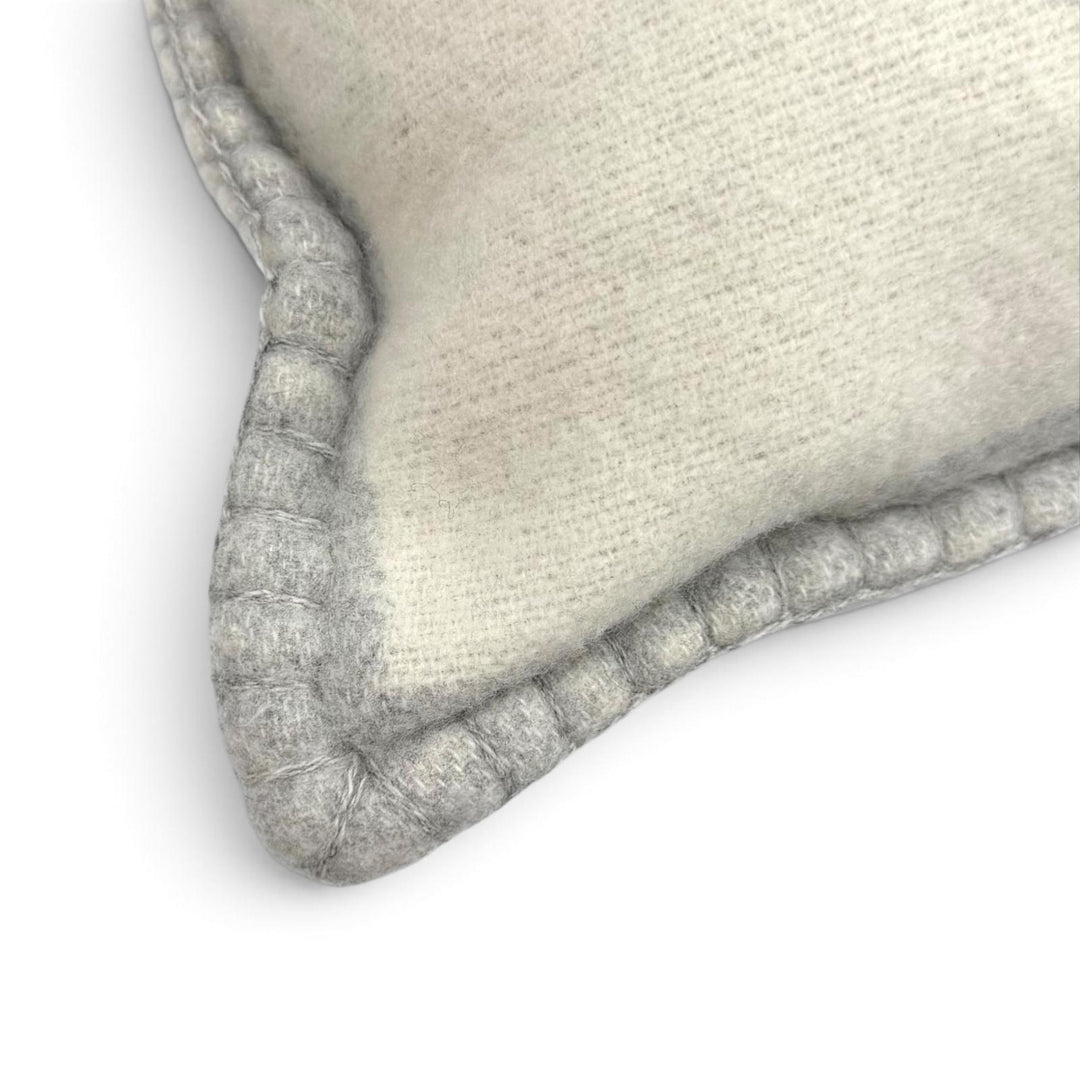 Excellent CHANEL cushion COCO Mark Wool off white wool Women 18V