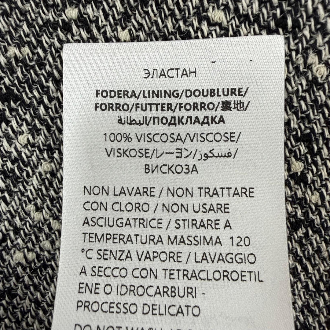 Pristine GUCCI Tight Skirt Side-slit tweed skirt black cotton Women 40 846316