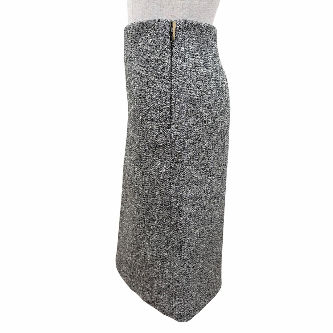 Pristine GUCCI Tight Skirt Side-slit tweed skirt black cotton Women 40 846316