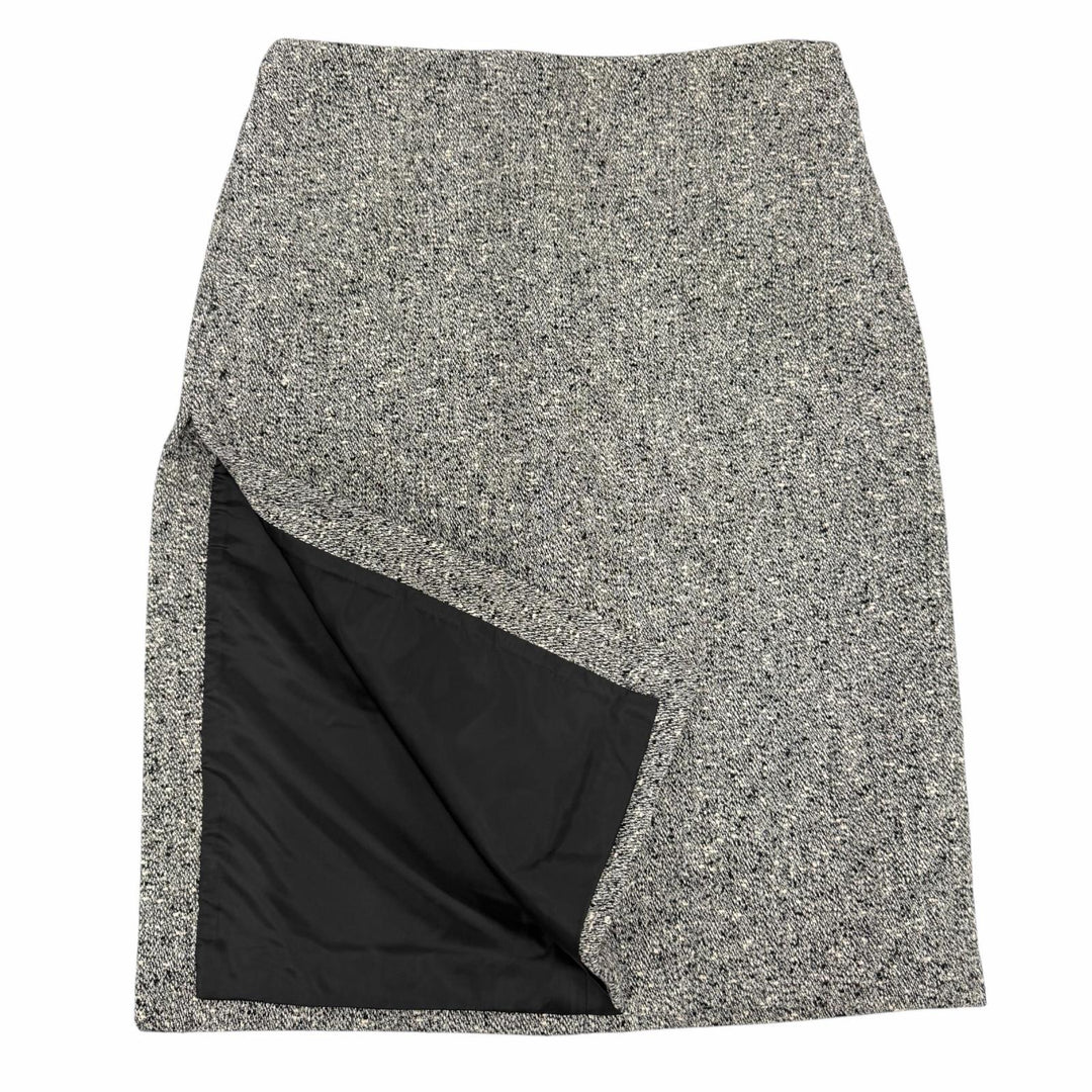 Pristine GUCCI Tight Skirt Side-slit tweed skirt black cotton Women 40 846316