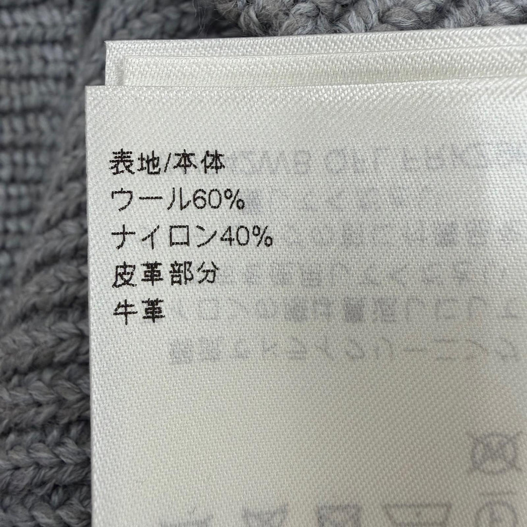 Pristine LOUIS VUITTON Mini skirt LV Circle Logo Knit gray wool Women XS