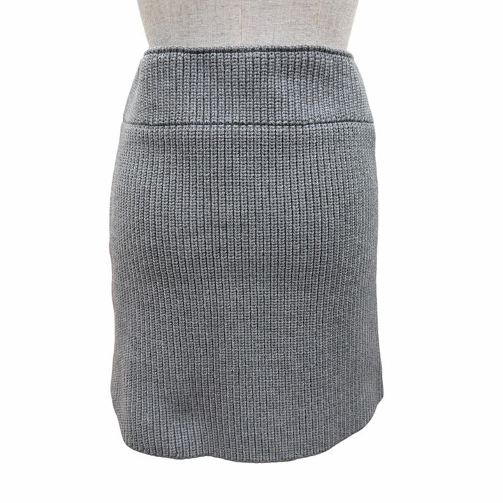 Pristine LOUIS VUITTON Mini skirt LV Circle Logo Knit gray wool Women XS