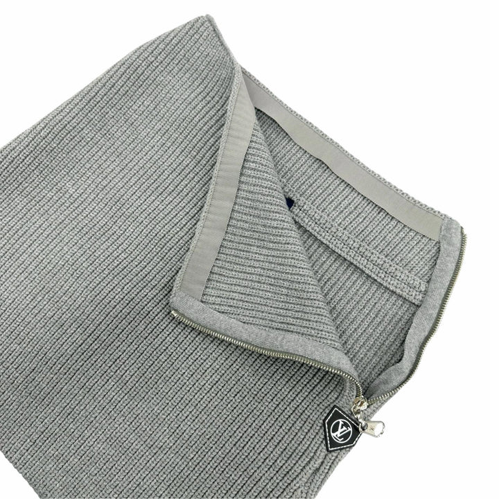 Pristine LOUIS VUITTON Mini skirt LV Circle Logo Knit gray wool Women XS