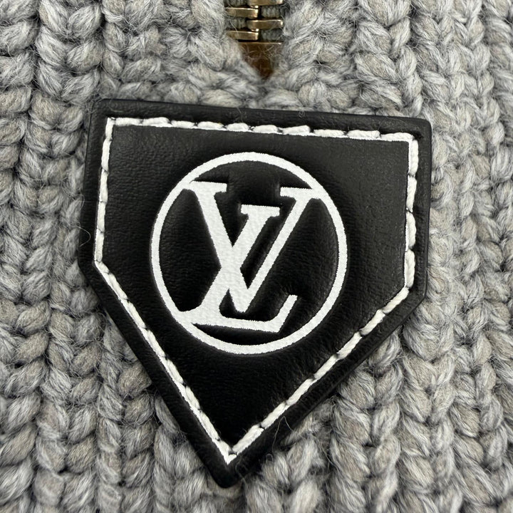 Pristine LOUIS VUITTON Mini skirt LV Circle Logo Knit gray wool Women XS