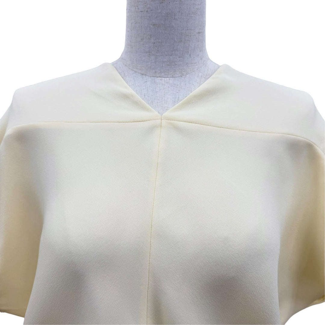 Pristine THE ROW one piece JEYRA DRESS Drape Maxi Dress Ivory silk 0 10925 W3326