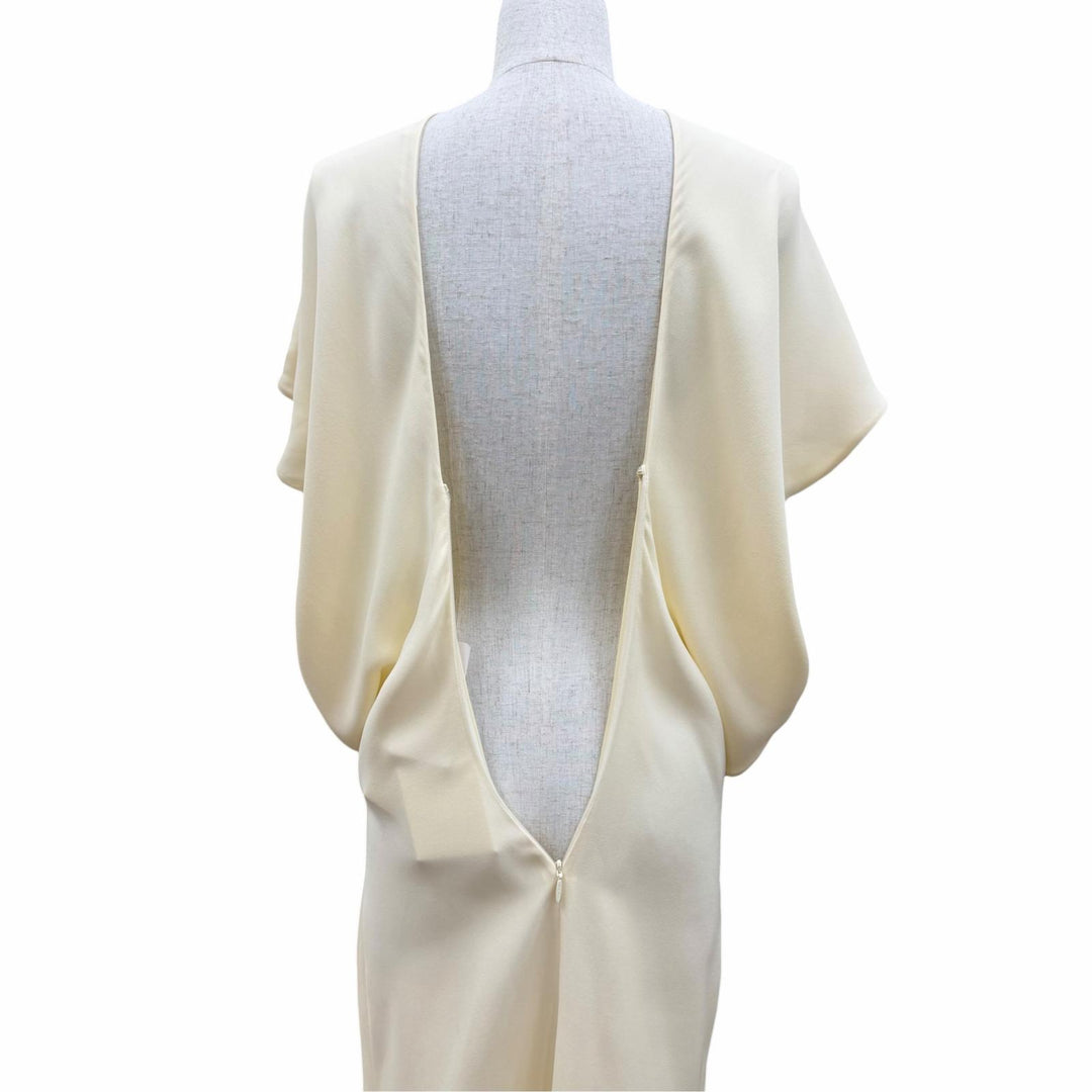 Pristine THE ROW one piece JEYRA DRESS Drape Maxi Dress Ivory silk 0 10925 W3326