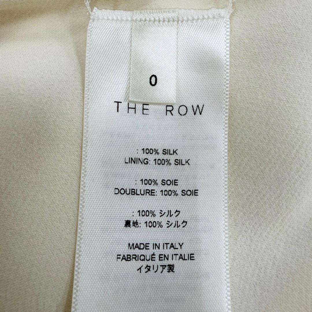 Pristine THE ROW one piece JEYRA DRESS Drape Maxi Dress Ivory silk 0 10925 W3326