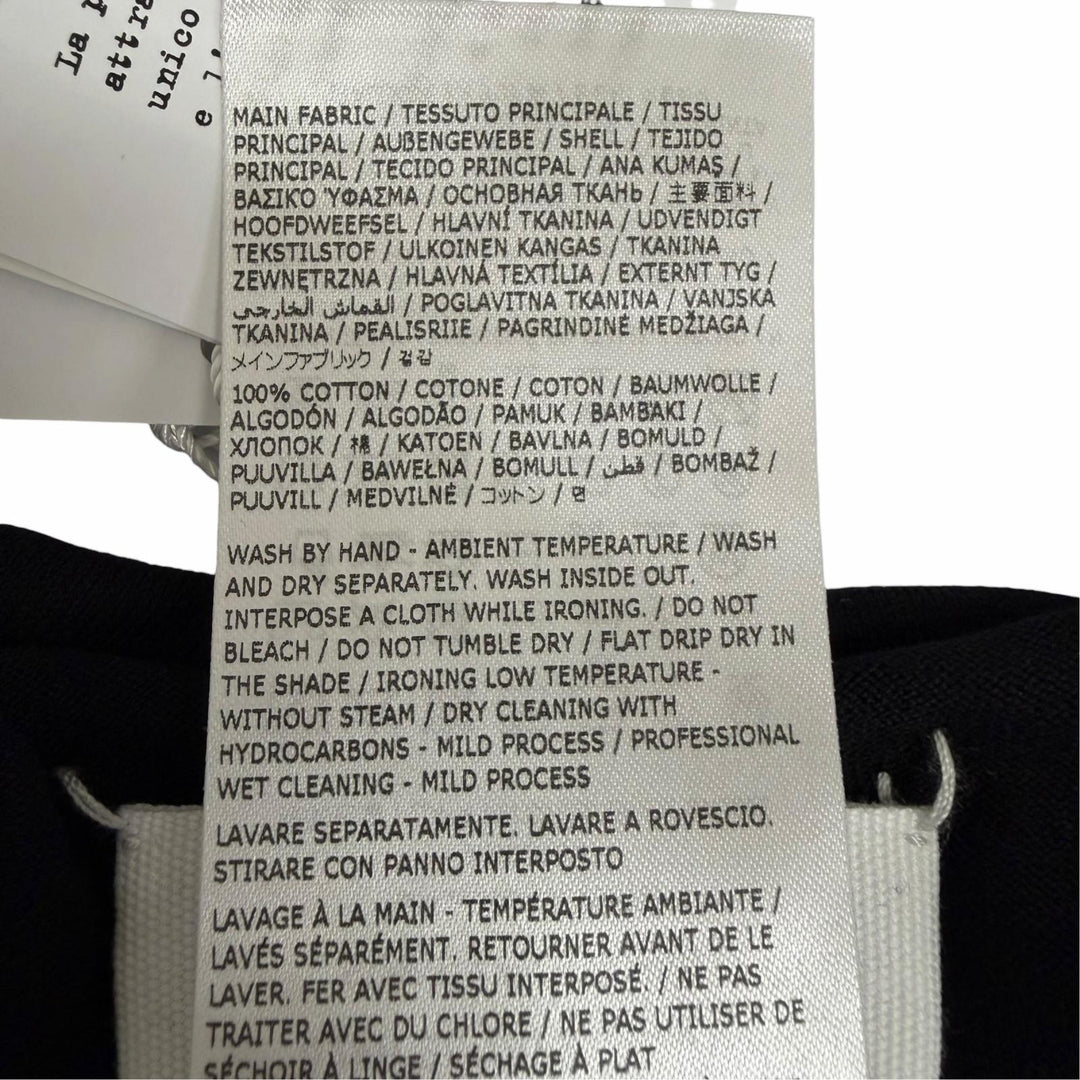 Pristine Maison Margiela 10 knit V-neck Puff sleeves black cotton mens